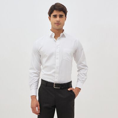 Men's Rich Eggshell White Classic Formal Shirt