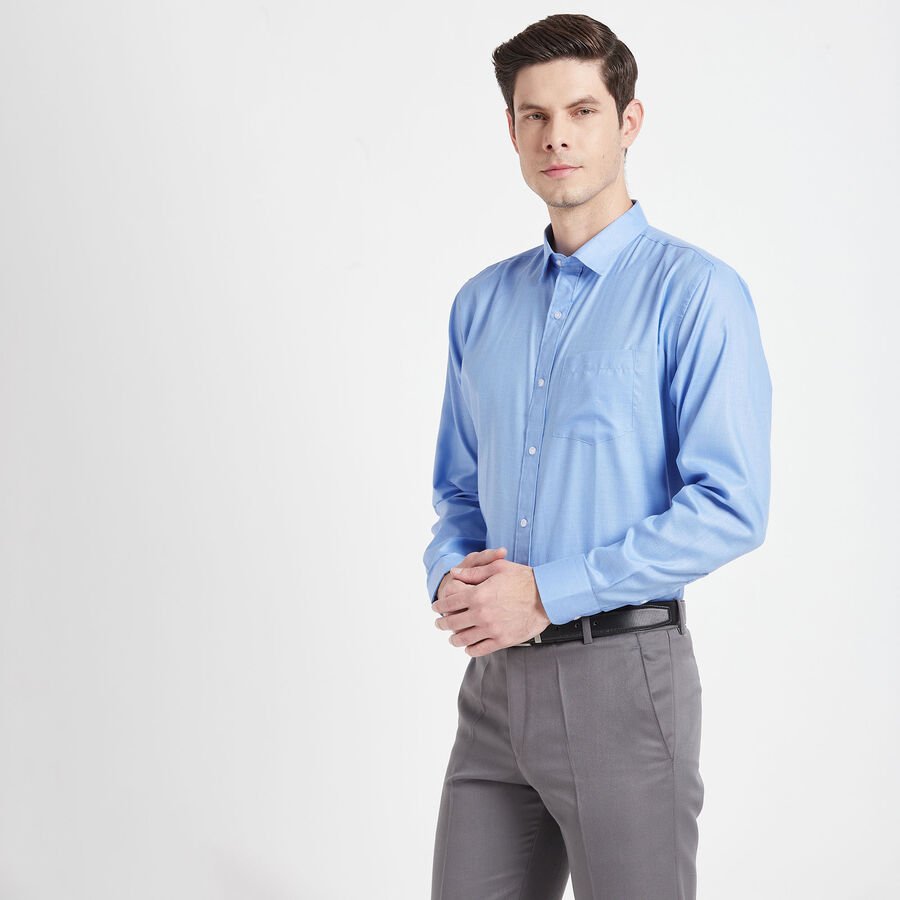 Solid Formal Shirt, Light Blue, large image number null