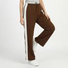 Women's Brown Regular Fit Solid Track Pants, Brown, small