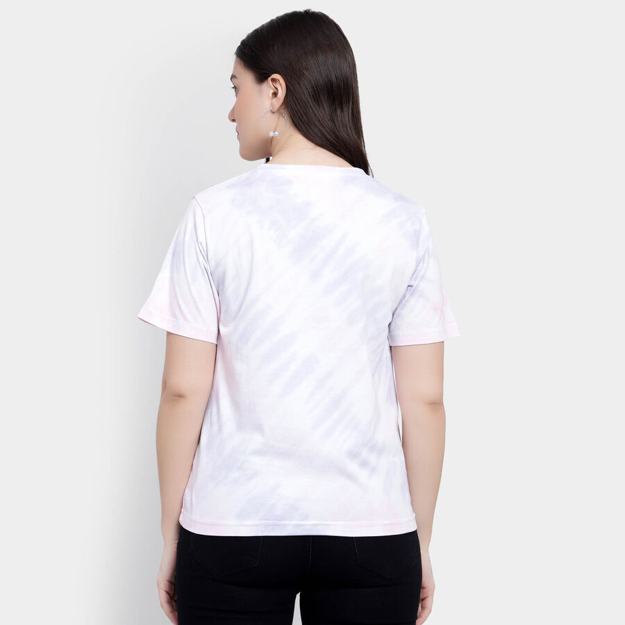 Cotton Round Neck T-Shirt, Lilac, large image number null