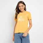 Ladies' Round Neck T-Shirt , मस्टर्ड, small image number null