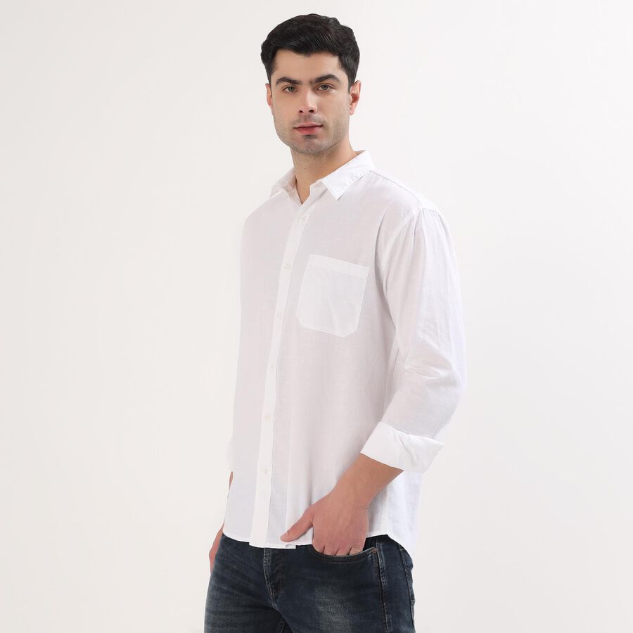 Men's Casual Shirt, सफ़ेद, large image number null