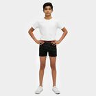 Boys' White Regular Fit Logo Waistband Briefs, काला, small