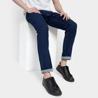 Men's Slim Fit Jeans, मध्यम नीला, small image number null