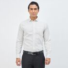 Men's Soft Beige Spread Collar Formal Shirt, Beige, small