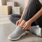 Women's Grey Lace-Up Sneakers, Grey, small