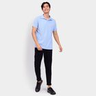 Men's Collared Half Sleeves T-Shirt, Light Blue, small image number null