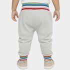 Infants' Grey Regular Fit Heart Print Rainbow Stripe Pyjama, मिश्रित हल्का ग्रे, small