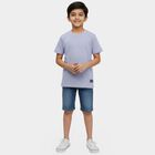 Boys Light Blue Crew Neck Casual Half Sleeve T-Shirt, Light Blue, small