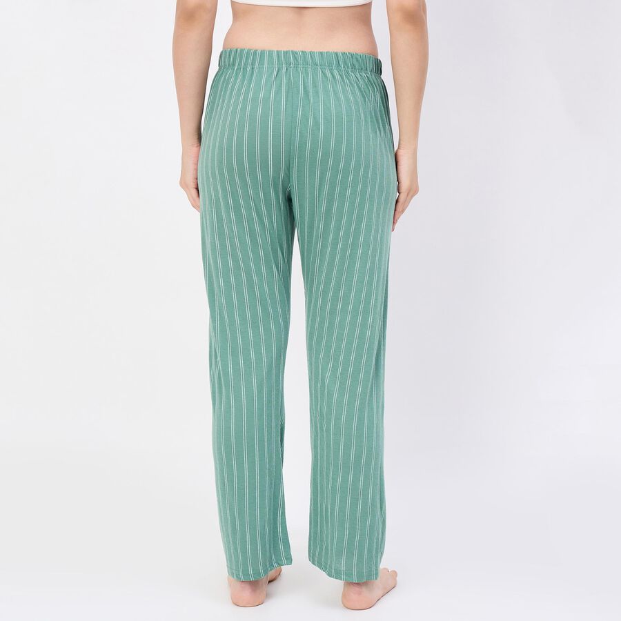 Women's Solid Elastic Waist Pyjama, Light Green, large