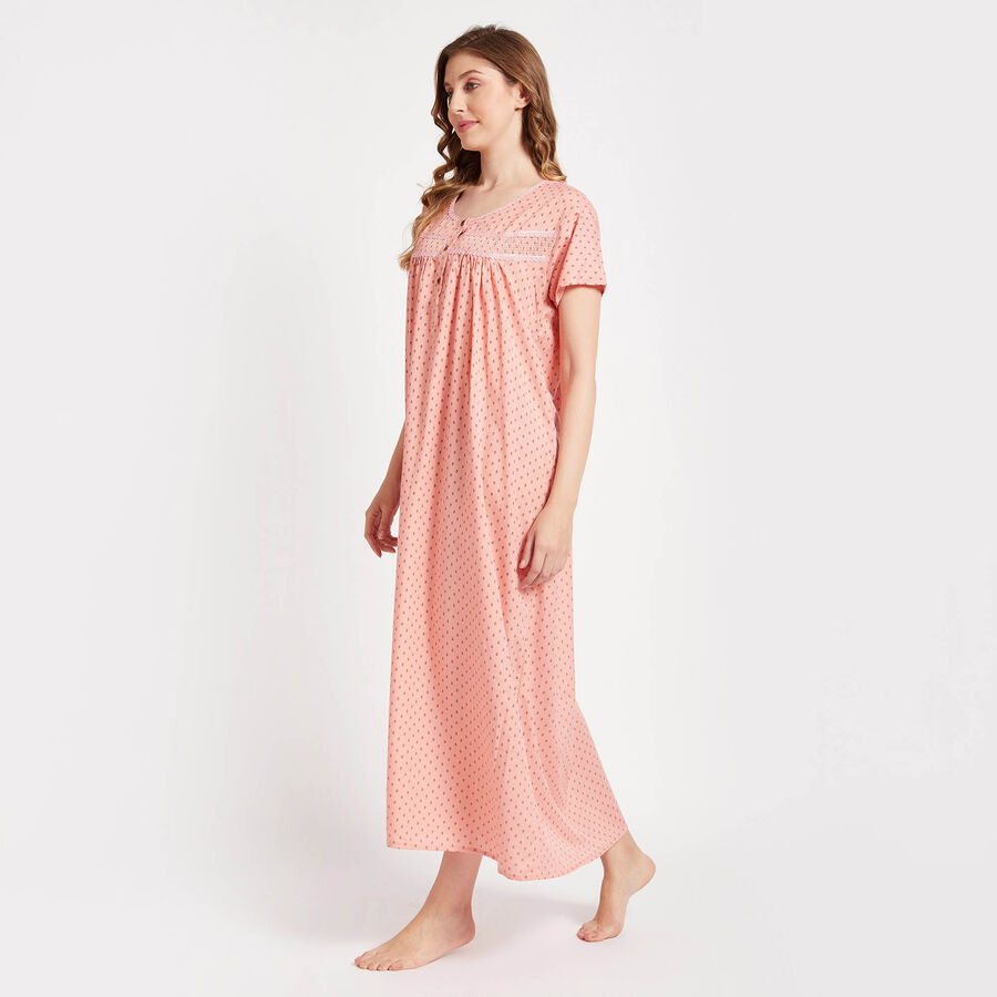All Over Print Nighty, Peach, large image number null