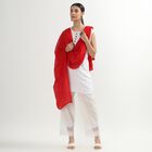Women's Vibrant Red Crinkled Dupatta, Red, small image number null