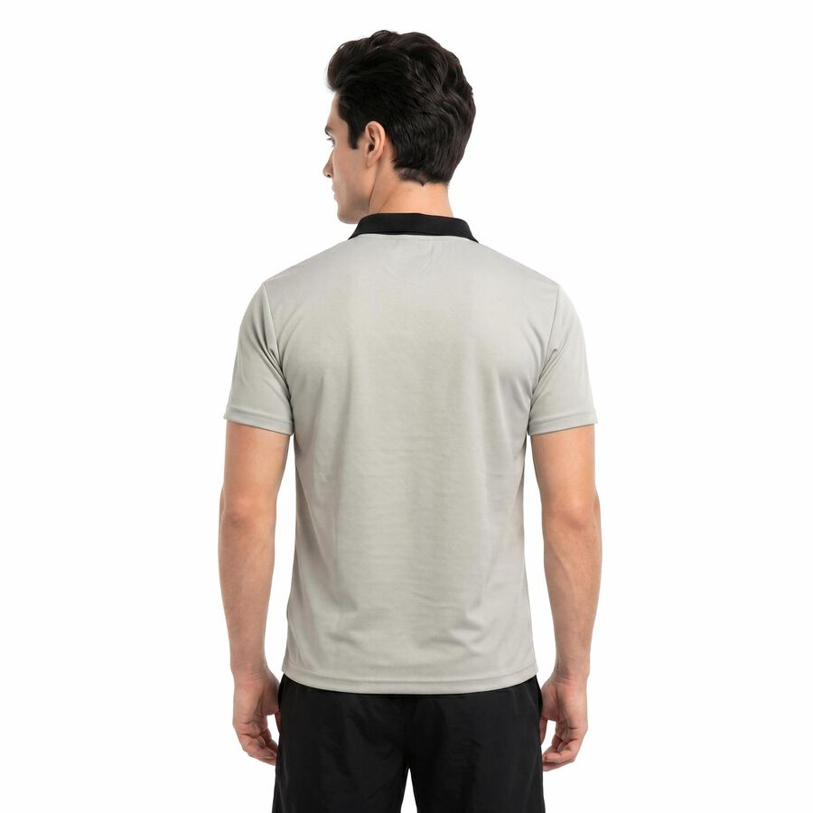Men's Grey Crew Neck Regular Drifit T-Shirt, Light Grey, large