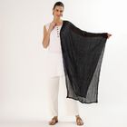 Women's Black Crinkled Dupatta, काला, small image number null