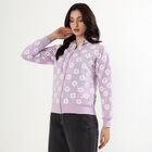 Women's Soft Lavender Hooded Casual Sweatshirt, लाइलेक, small image number null