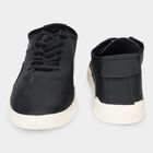 Men's Dark Navy Blue Lace-Up Casual Sneakers, Blue, small