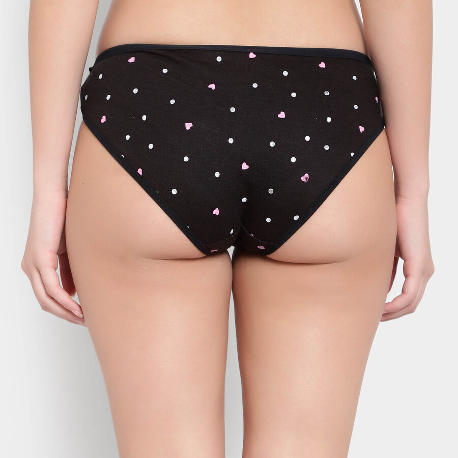 Cotton Printed Panty, Black, large image number null