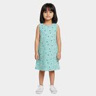 Girls' Frock, एक्वा, small