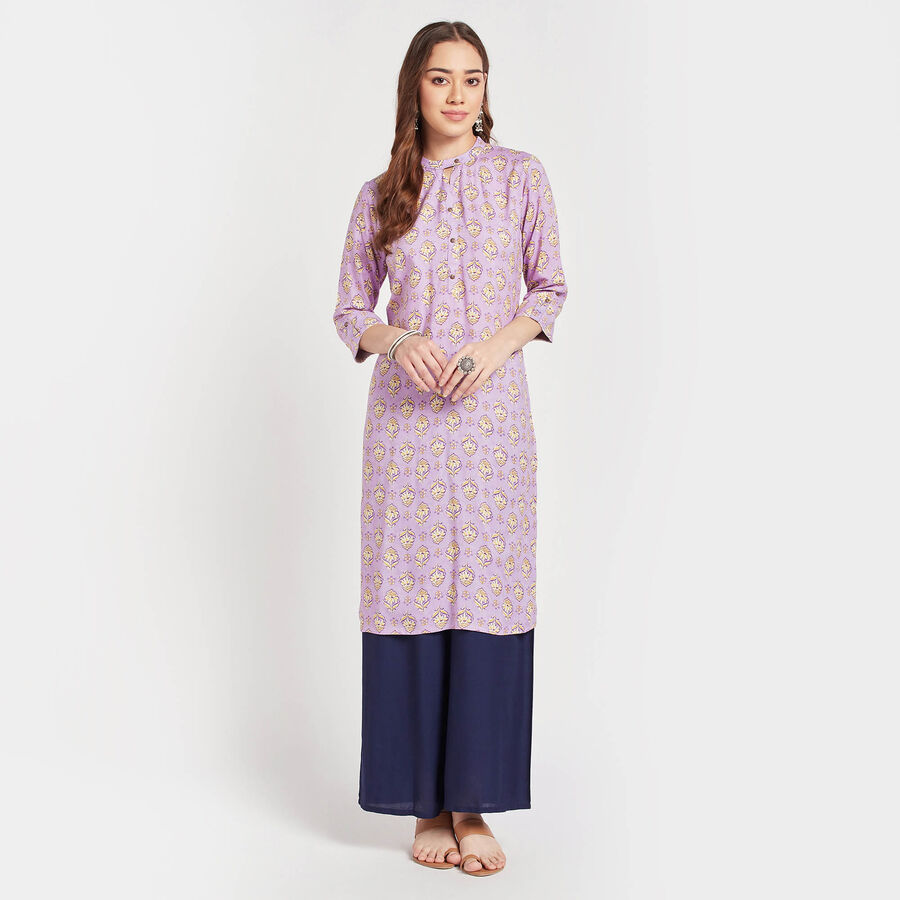 All Over Print Kurta, लाइलेक, large image number null