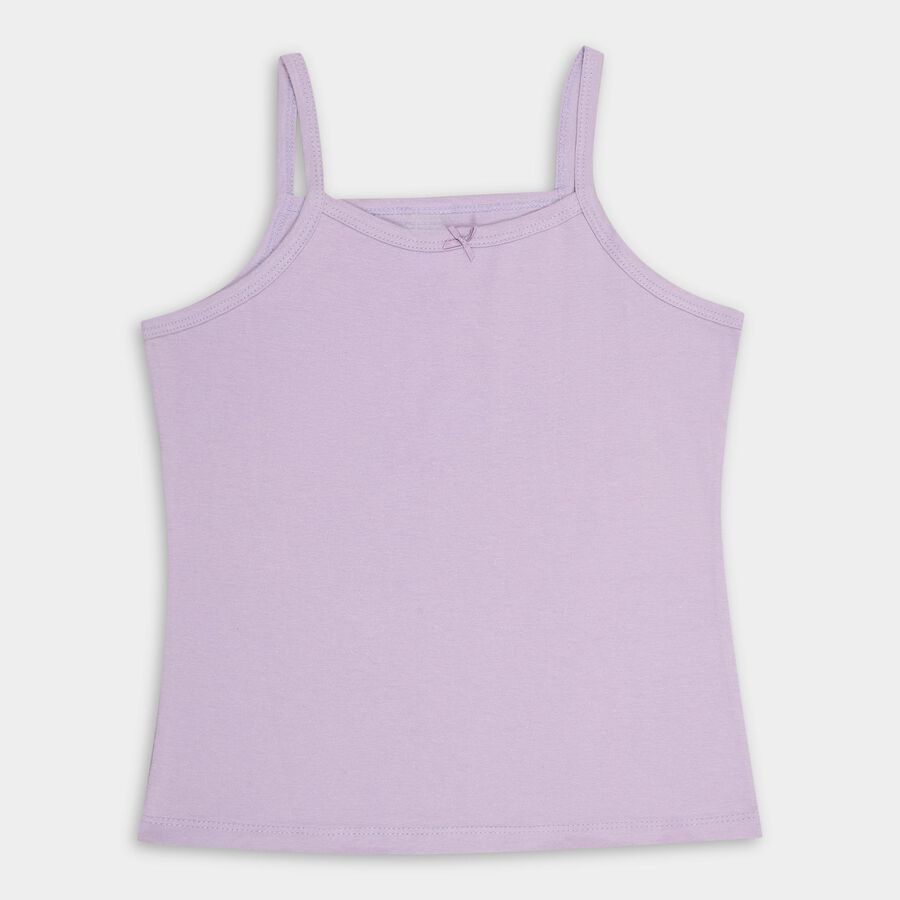 Girls' 100% Cotton Vest (Pack of 2), Lilac, large image number null