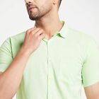 Solid Casual Shirt, Light Green, small image number null
