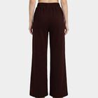 Women's Brown Regular Fit Cuffed Track Pants, भूरा, small