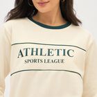 Women's Soft Cream Printed Track suit, ऑफ व्हाइट, small image number null