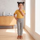 Girls Grey Long Johns Thermal, मिश्रित मध्यम ग्रे, small
