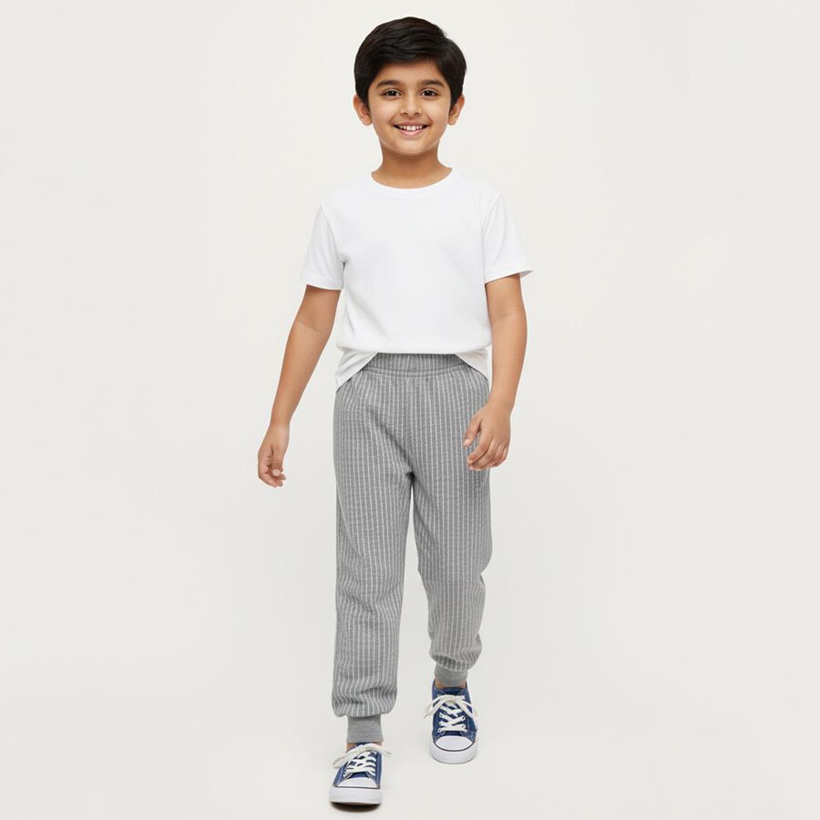 Boys' Thermal Lower, मिश्रित मध्यम ग्रे, large image number null