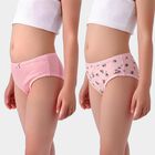 Girls Pink Regular Fit Printed Panty, गुलाबी, small
