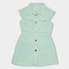 Girls' Frock, हल्का हरा, small image number null