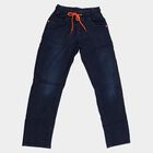 Boys' Dark Navy Regular Fit Elastic Waist Jeans, Dark Blue, small image number null