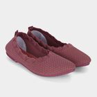 Women's Pink Slip-On Flat Shoes, गुलाबी, small
