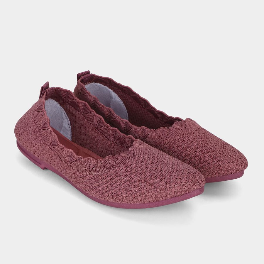 Women's Pink Slip-On Flat Shoes, गुलाबी, large