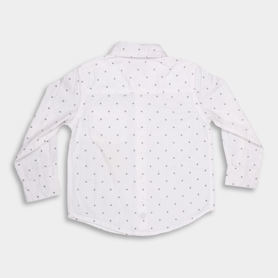 Boy's 100% Cotton Casual Shirt, White, large image number null