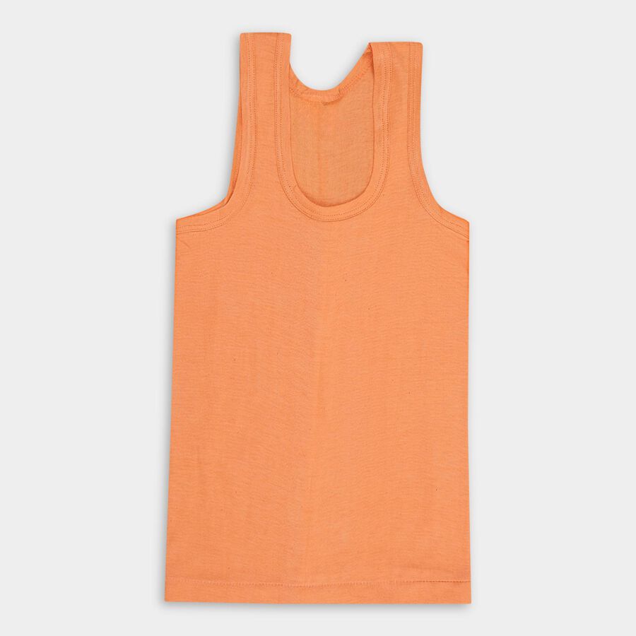 Boys' 100% Cotton Vest, Coral, large image number null