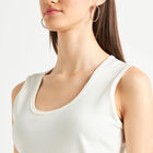 Solid Round Neck T-Shirt, White, small image number null