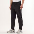 Men's Dark Graphite Grey Slim Fit Side-Striped Track Pants, Dark Grey, small