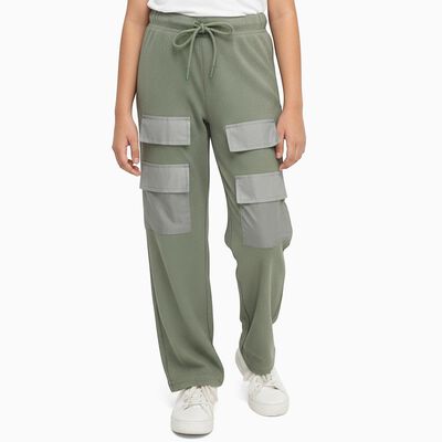 Girls' Light Sage Green Cargo Pyjama with Utility Pockets