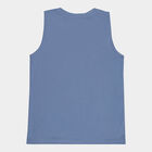 Boys Round Neck T-Shirt, मध्यम नीला, small image number null
