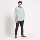 Regular Collar Casual Shirt, Light Green, small image number null