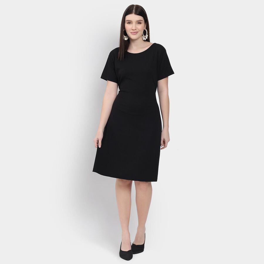 Ladies' Dress, काला, large