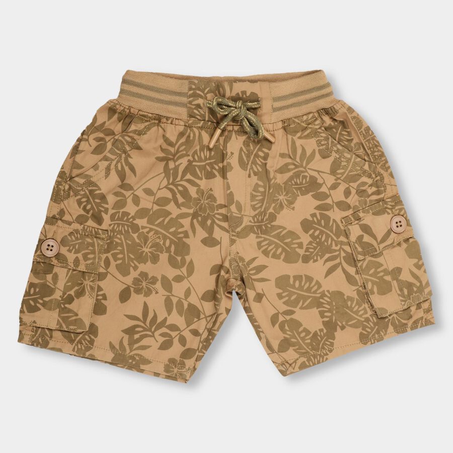 Boys' 100% Cotton Bermudas, Brown, large image number null