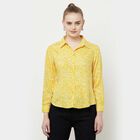 Printed Full Sleeve Shirt, Yellow, small image number null