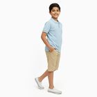 Boys Light Powder Blue Polo Neck Casual T-Shirt, हल्का नीला, small