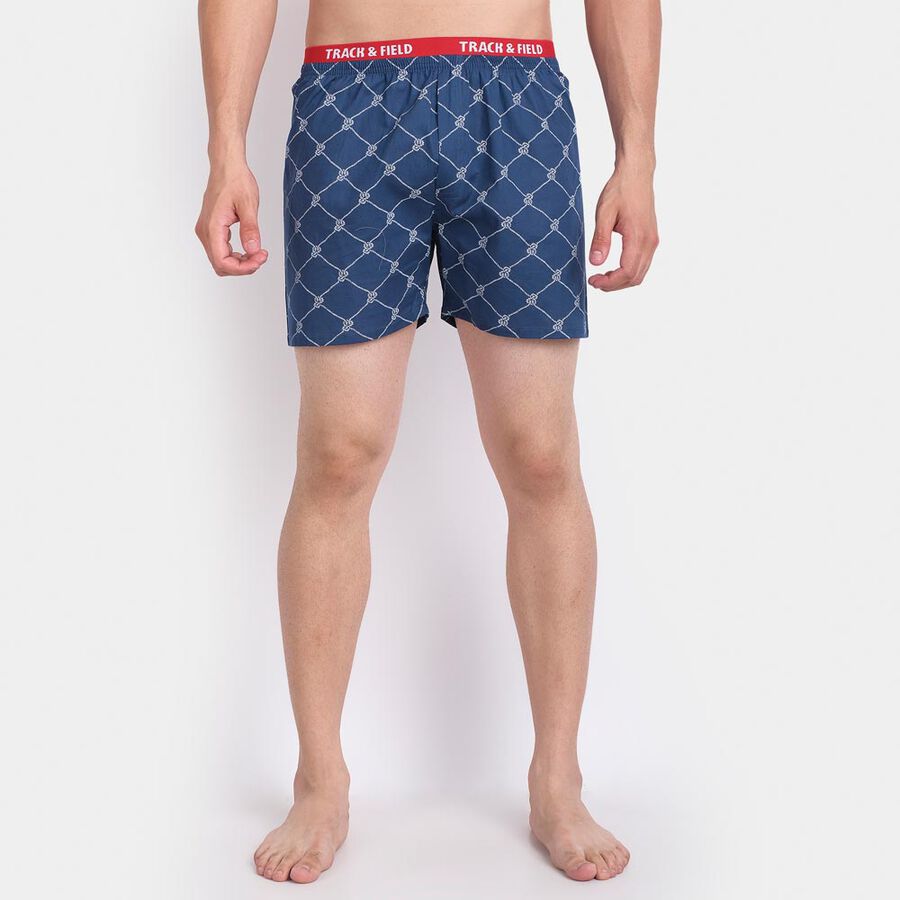 Cotton Printed Boxers, Dark Blue, large image number null