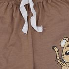 Infants Beige Cotton Half Pant, Beige, small