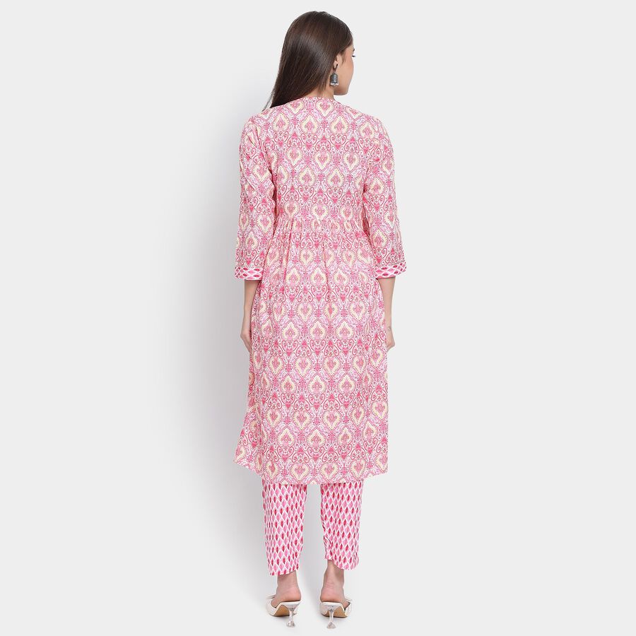 Ladies' Ethnic Set, गुलाबी, large image number null