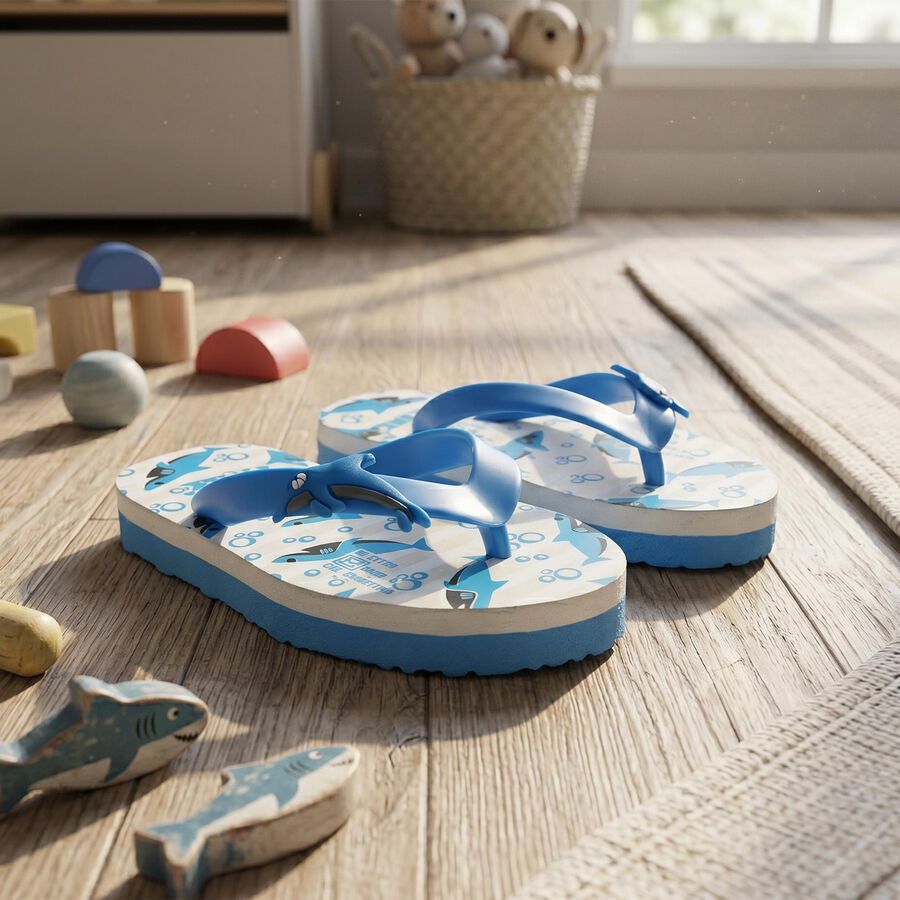 Boys' Slipper, नीला, large