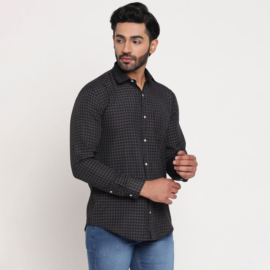 Checks Casual Shirt, Navy Blue, large image number null